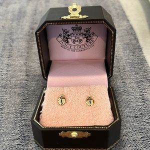 Juicy Couture Heart Lock Earrings - Never Worn